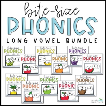 Preview of Phonics Mini-Lesson | Long Vowel BUNDLE | PowerPoint Slides