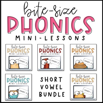 Preview of Phonics Mini-Lesson | Short Vowel BUNDLE | PowerPoint Slides