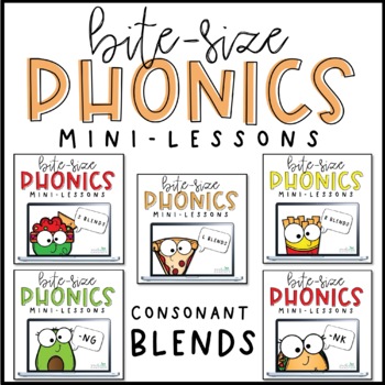 Preview of Phonics Mini-Lessons | Consonant Blends BUNDLE | PowerPoint Slides