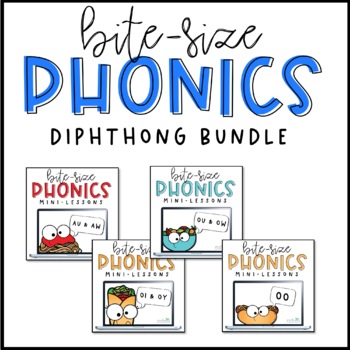 Preview of Phonics Mini-Lessons | Diphthong BUNDLE | PowerPoint Slides