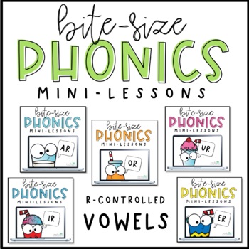 Preview of Phonics Mini-Lessons | R-Controlled Vowels BUNDLE | PowerPoint Slides