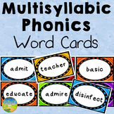 Phonics Multisyllabic Word Cards