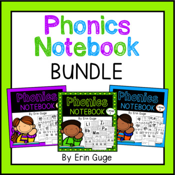 Preview of Phonics Notebook Bundle | Letters, Blends, Vowel Teams, Digraphs, Etc.