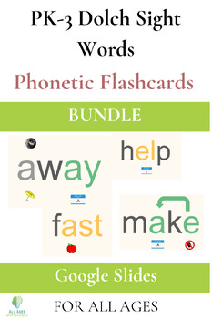 Preview of Bundle PK-3 Dolch Sight Word—Word Ladders, Phonics Cues, SOR, Google Slides