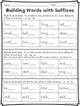 Level 2 Unit 7 Open Syllables, Y as a vowel, & Suffixes by Andrea