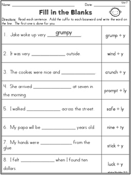 level 2 unit 7 open syllables y as a vowel suffixes by andrea