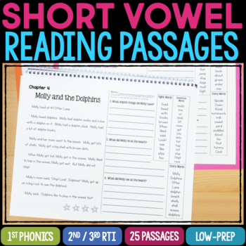 Preview of Decodable Phonics Passages Short Vowels Science of Reading 2nd Grade Controlled