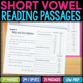 Decodable Phonics Passages Short Vowels Science of Reading