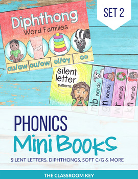 Preview of Phonics Mini Books Set 2, Diphthongs, Silent Letters, tch, dge