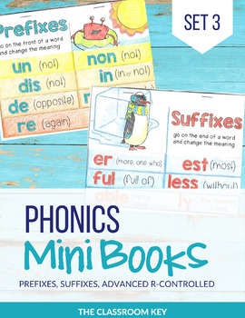 Preview of Phonics Mini Books Set 3, R-Controlled Patterns, Prefixes, Suffixes, Syllables