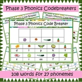 Phonics Phase 3 Codebreaker segmenting and blending activi