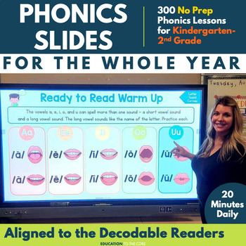 Preview of Phonics Slides & Phonological Awareness Review SOR-Aligned - Digital Resources