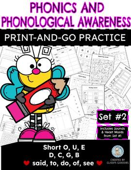 Preview of Phonics & Phonological Awareness - Set 2 - o,d,c,u,g,b,e (UFLI)