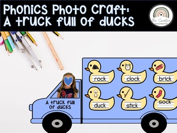 Preview of Phonics Photo Craft: A Truck Full of Ducks- ck endings