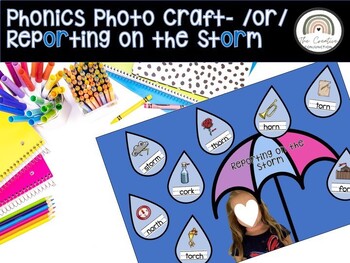 Preview of Phonics Photo Craft: R-Controlled /or/- Reporting on the Storm