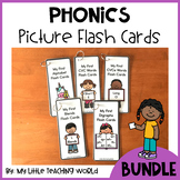 Phonics Picture Flash Cards Bundle | Phonics Fluency Strips
