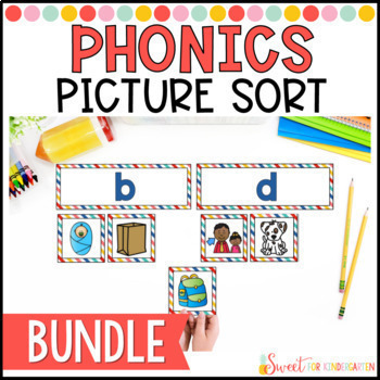 Preview of Phonics and Phonemic Awareness Picture Sort Activity Bundle | Phoneme Isolation