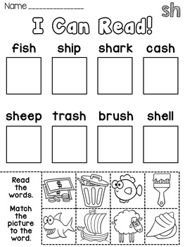 Phonics Center Activity Worksheets or Homework for the Entire Year