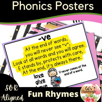 Preview of Phonics Poem Posters Science of Reading Spelling Rules 