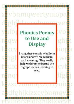 Preview of Phonics Poem Posters to Read and Display