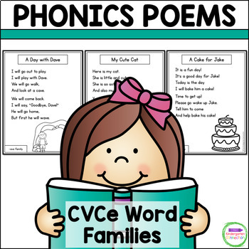 Preview of CVCe Word Family Phonics Poems with Decodable Text