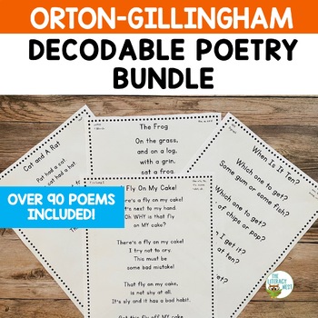 Preview of Phonics Poems Decodable Poetry for Orton Gillingham Activities