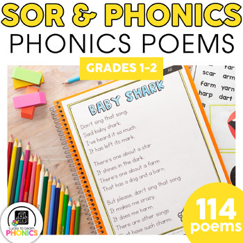 Preview of Phonics Poems With Daily Activities - Decodable Poems, Poetry, Poem of the Week