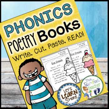 Preview of Phonics Poetry Book Pages, Original Phonics Poems, Poetry Month, Notebook Pages