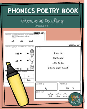 Preview of CVC Phonics Poetry Book (Supplemental to 95%)