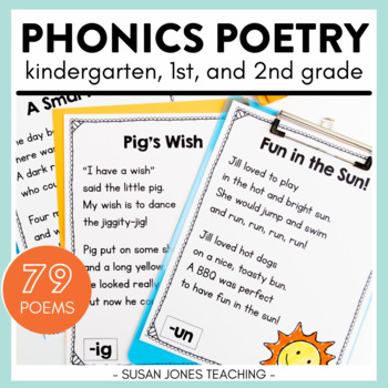 Preview of Decodable Phonics Poems for Grades K-2