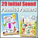 Phonics Poster Bundle - Initial Sounds - 4 Word Walls & Au