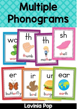Phonics Anchor Charts: Multiple Phonograms Posters by Lavinia Pop