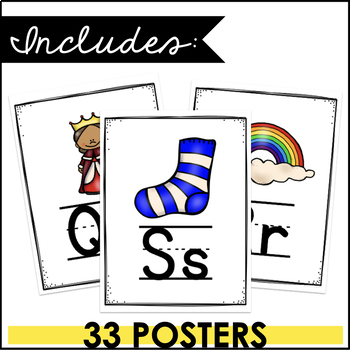 alphabet posters by teacher jeanell teachers pay teachers