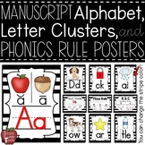 Phonics Posters - Alphabet, Letter Cluster, and Phonics Ru