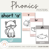Phonics Posters | MODERN RAINBOW Color Palette | Calm Colo