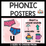 Phonics Posters Sound Wall Bundle | Vowels | Digraphs | Di
