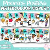 Phonics Posters | Watercolour Splash | Australian State Fonts