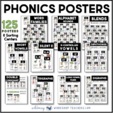Phonics Posters and Centers Bundle  (125 Posters, Sorting,