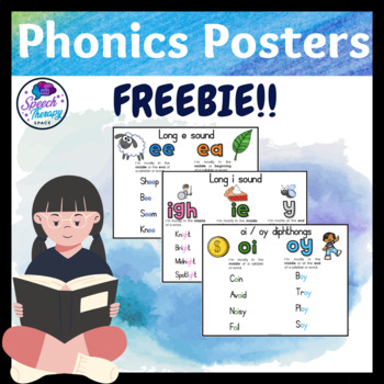 Preview of Phonics Posters for Vowel Patterns (diagraphs & dipthongs) - FREEBIE