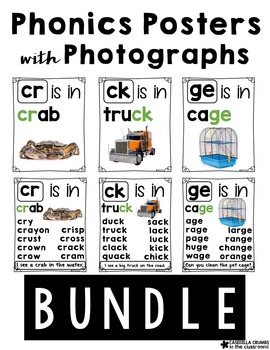 Preview of Phonics Posters with Photographs BUNDLE