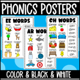 Phonics Posters with Pictures: Vowel Teams, Digraphs, Boss