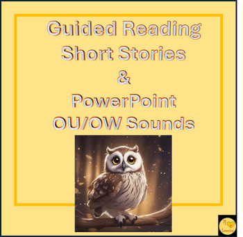 Preview of Guided Reading Short Stories with PowerPoint-OU/OW Words