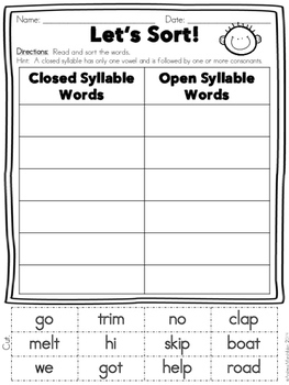 level 1 unit 9 closed syllables by andrea marchildon tpt