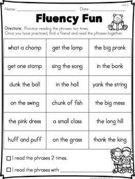Phonics Practice Pack Unit 2 Second Grade Review by Andrea Marchildon