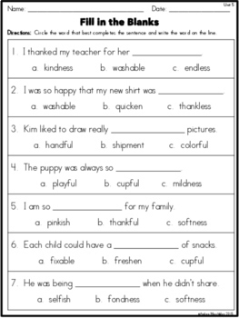 Phonics Practice Pack Unit 5 Second Grade Multisyllabic Words & Suffixes