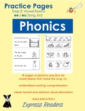 Phonics Practice Pages - Vowel Teams ee / ea