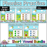Phonics Practice Short Vowels CVC Words Boom Cards Bundle 