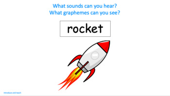 Preview of Phonics - 'e' as in rocket - Introduce and Teach