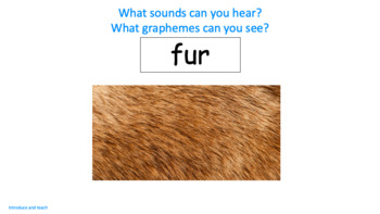 Preview of Phonics - 'ur' as in fur - Introduce and Teach