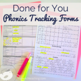 Phonics Progress Monitoring Tracking Sheets | Alternative 
